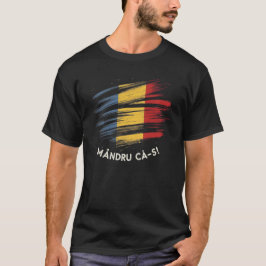Camiseta Fita orgulhoso por ser romeno