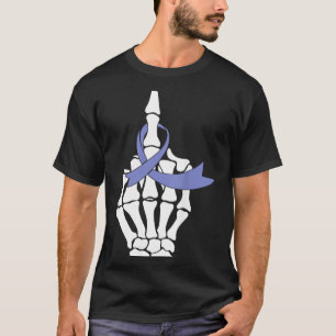 Camiseta Fita Periwinkle do Dedo Médio do Câncer de Esôfago