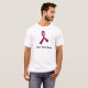 Camiseta Fita personalizada da consciência de Borgonha (Frente Completa)