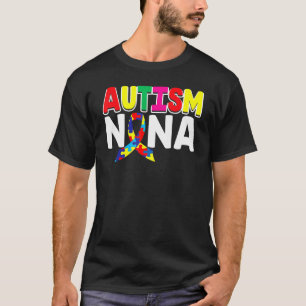 Camiseta Fita Puzzle Nana Autismo Conscientização Orgulhosa