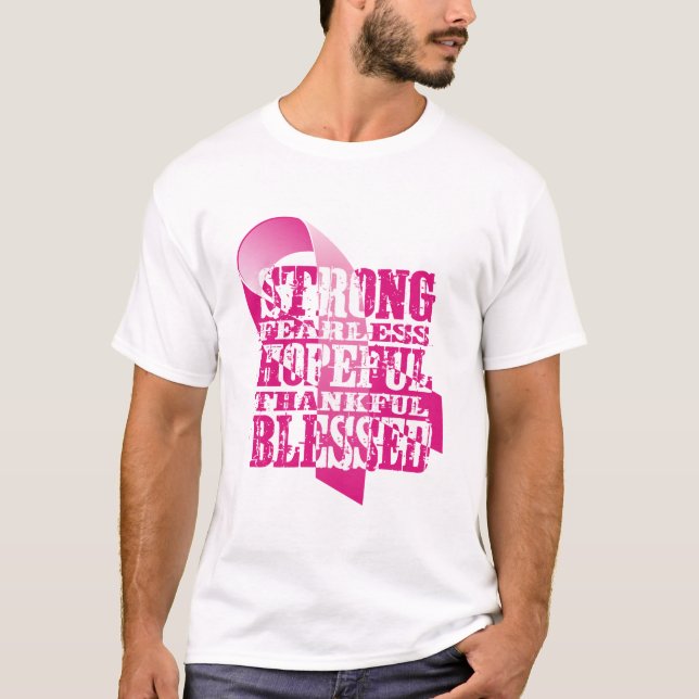 Camiseta Fita Rosa - Afirmações (Frente)