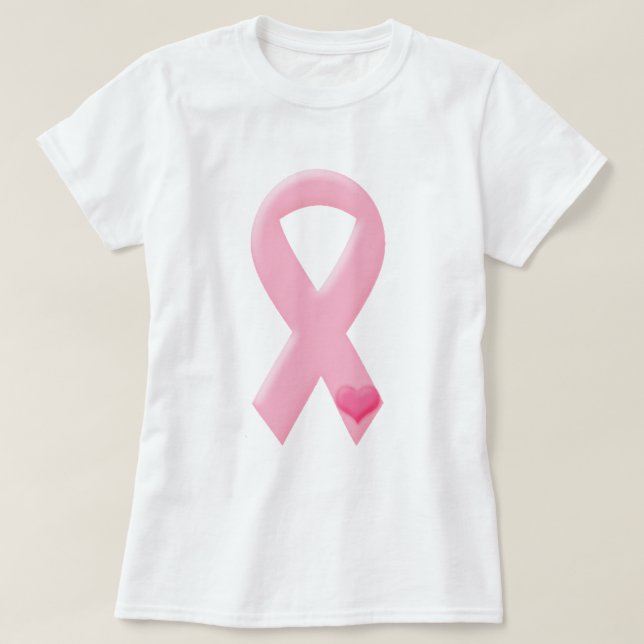 Camiseta Fita Rosa com Coração (Frente do Design)
