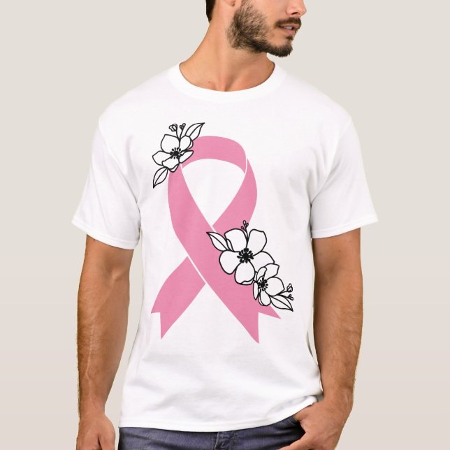 Camiseta Fita rosa com T-Shirt brilhante (Frente)