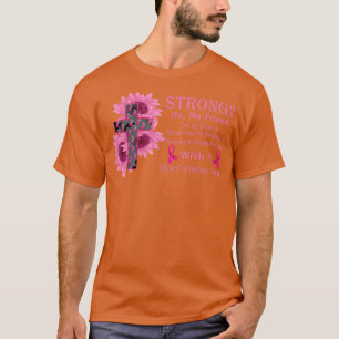 Camiseta Fita Rosa Cristã Friso Rosa Cance De Girassol