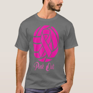 Camiseta Fita rosa de Cancer de mama Fita de Voleibol Rosa