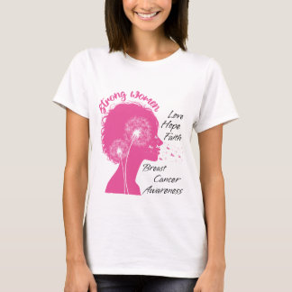 Camiseta Fita Rosa de Consciência do Cancer de Mama Dandeli