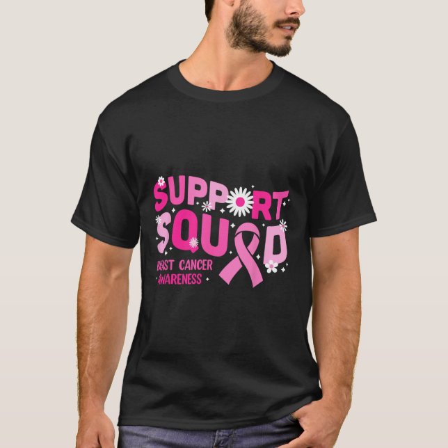 Camiseta Fita Rosa de Consciência do Cancer de Mama de Supo (Frente)