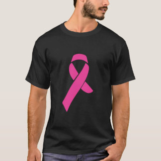 Camiseta Fita rosa de consciência do Cancer Eu Visto rosa