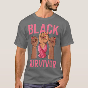 Camiseta Fita rosa de sobrevivência do Cancer de mama
