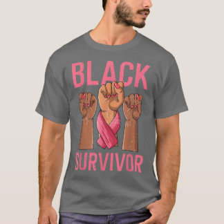 Camiseta Fita rosa de sobrevivência do Cancer de mama