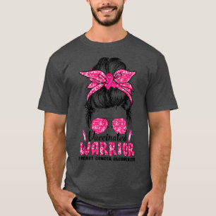 Camiseta Fita Rosa de Suporte ao Guerreiro do Cancer de Mam