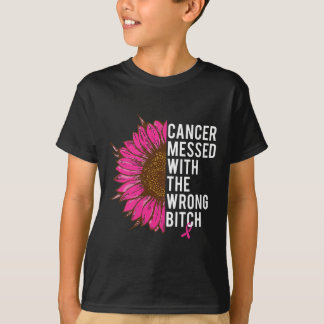 Camiseta Fita Rosa Do Câncer Da Mama Mensada Com Errado