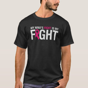 Camiseta Fita Rosa Mês de outubro A Luta da Minha Nina é o