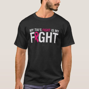 Camiseta Fita Rosa Mês de outubro A Luta do Meu Tia é a min