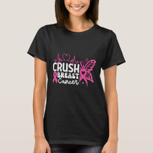 Camiseta Fita Rosa Rosa Briso de Consciência do Cancer da M