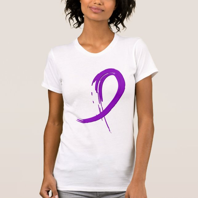 Camiseta Fita roxa A4 da doença de Alzheimer (Frente)
