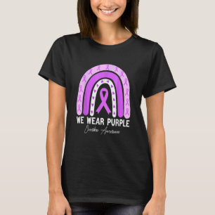 Camiseta Fita Roxa Borboleta Girassol Sobredosagem Awarene