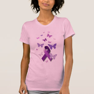 Camiseta Fita roxa da consciência