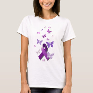 Camiseta Fita roxa da consciência