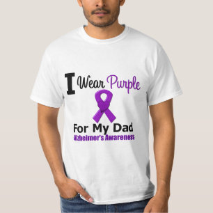 Camiseta FITA ROXA da doença de Alzheimer PARA MEU PAI