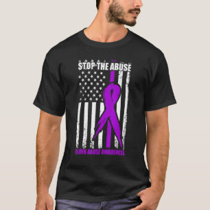 Camiseta Fita Roxa de Consciência do Abuso dos Mais Velhos