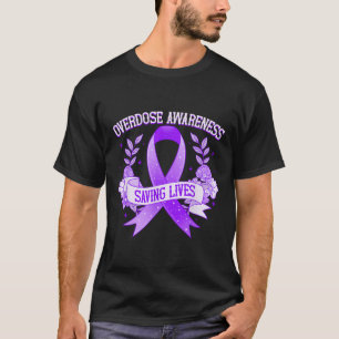 Camiseta Fita Roxa de Conscientização sobre Superdose Depen
