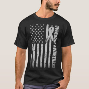 Camiseta Fita Roxa do Mês de Conscientização sobre Overdose