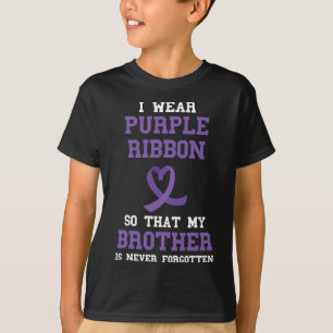 Camiseta Fita Roxa Para A Sensibilização Do Meu Irmão Para