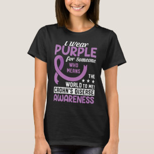 Camiseta Fita Roxa Para Alguém Que Amo A Doença De Crohn C