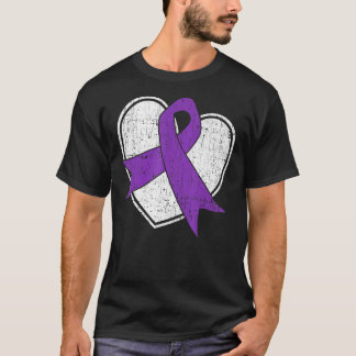 Camiseta Fita Roxa Suporta Sobrevivência Doméstica