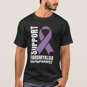 Camiseta Fita Roxa Suporte Fibromialgia Sensibilização
