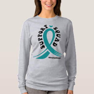 Camiseta Fita Teal Mês de Sensibilização do câncer de ovári