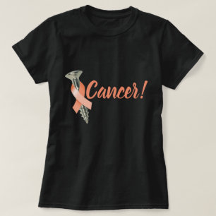 Camiseta Fita uterina do pêssego do cancer do parafuso