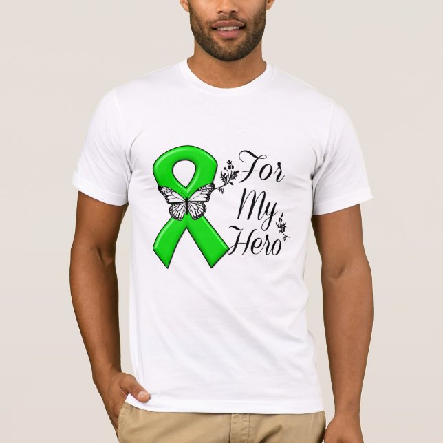 Camiseta Fita verde da consciência para meu herói (Frente)