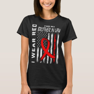 Camiseta Fita Vermelha Para Irmão Do Cunhado Conscientizaçã