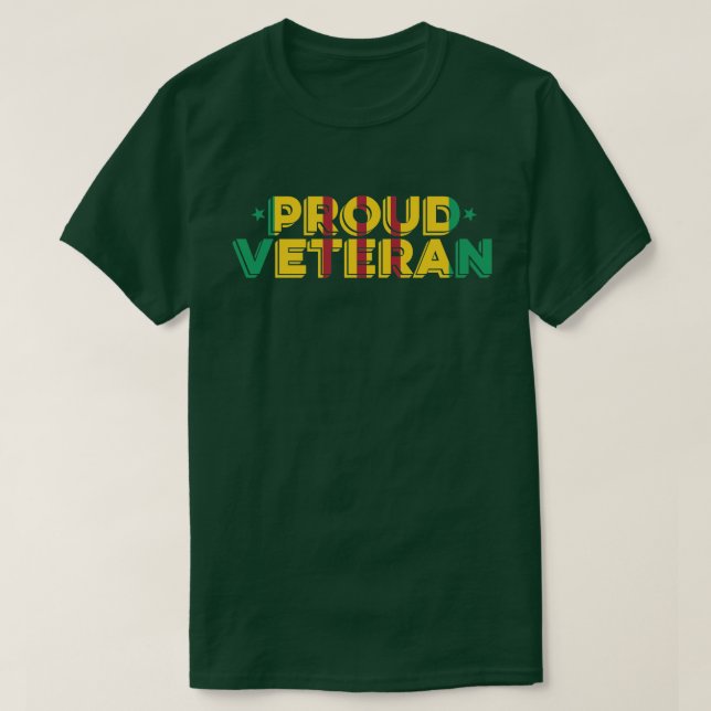 Camiseta Fita Veterana da Guerra do Vietnã, orgulhosa (Frente do Design)