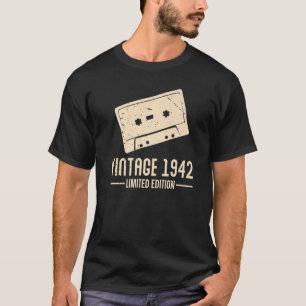 Camiseta Fitas Cassete 1942 Vintage Retro Birthday 1