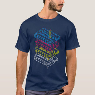 Camiseta Fitas cassete retrô