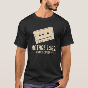 Camiseta Fitas Cassete S 1962 Vintage Retro Design Birthda