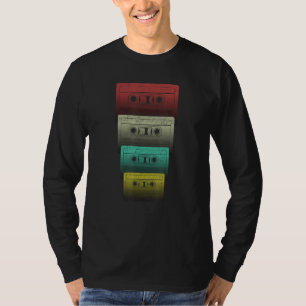 Camiseta Fitas cassetes de música retrô estilo old school m