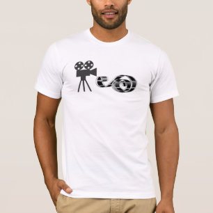 Camiseta Fitas cinematográficas e câmaras fotográficas