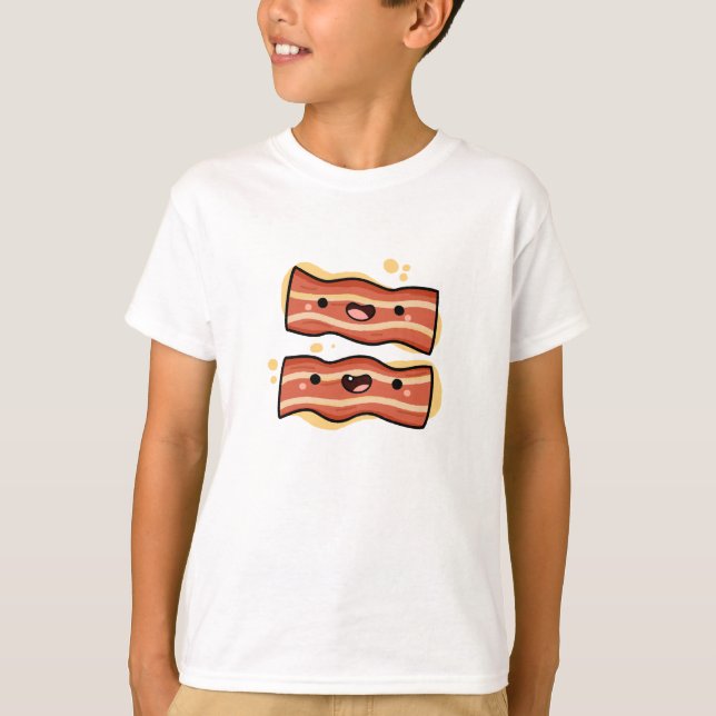 Camiseta Fitas de Bacon em Kawaii (Frente)