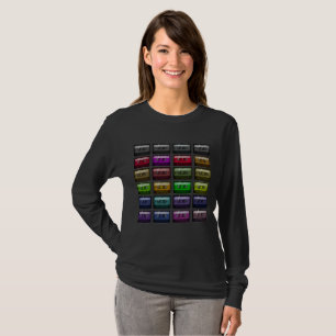 CAMISETA FITAS DE CASSETE RETRO AMOR DE MÚSICA