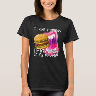 Camiseta Fitness Burger In My Mouth  Gym and Workout