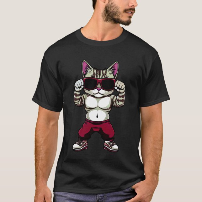Camiseta Fitness de Gato (Frente)