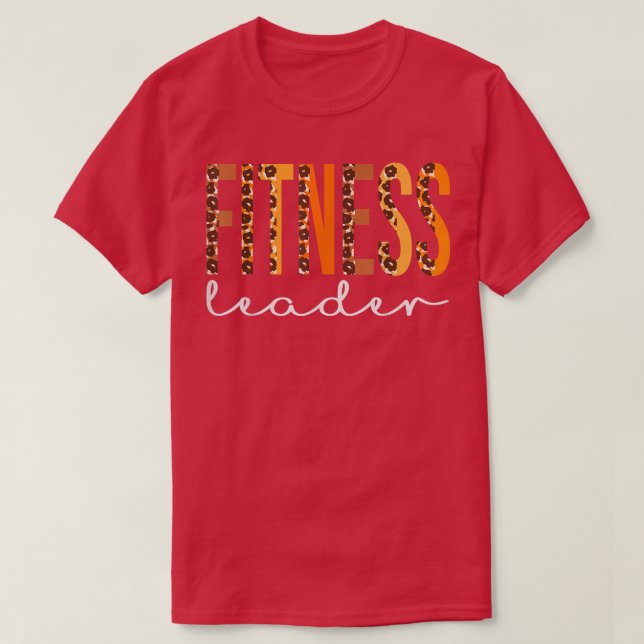 Camiseta Fitness Leader leopard Squad Cute Fall Autumn Than (Frente do Design)