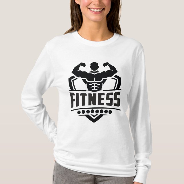 Camiseta Fitness Motivation Graphic | Strong & Active Life (Frente)