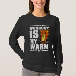 Camiseta Fitness Seu Treino é Meu Aquecimento Bodybuilding
