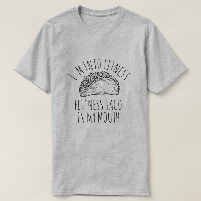 Camiseta FITNESS TACO IN MY MOUTH MEN'S T-Shirt (Frente do Design)