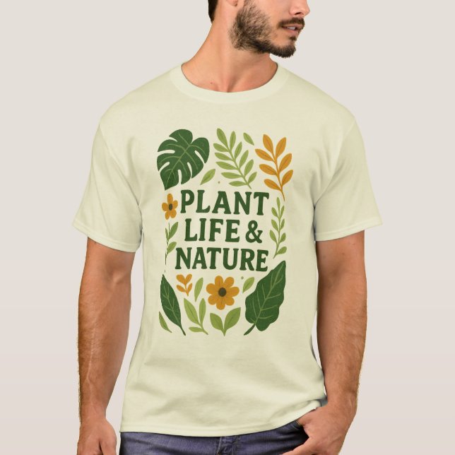 Camiseta Fitossanidade e Natureza - Design botânico (Frente)